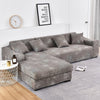Empire Brown Sectional L-Shaped Couch Cover Slipcover - shopcouchcovers.com