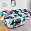 Geometric Teal Sectional Sofa Couch Cover - shopcouchcovers.com