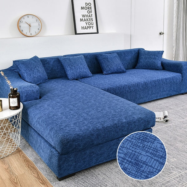 Brooklyn Blue Sectional Couch Cover - shopcouchcovers.com