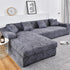 Charcoal Marble Sectional Couch Cover - shopcouchcovers.com