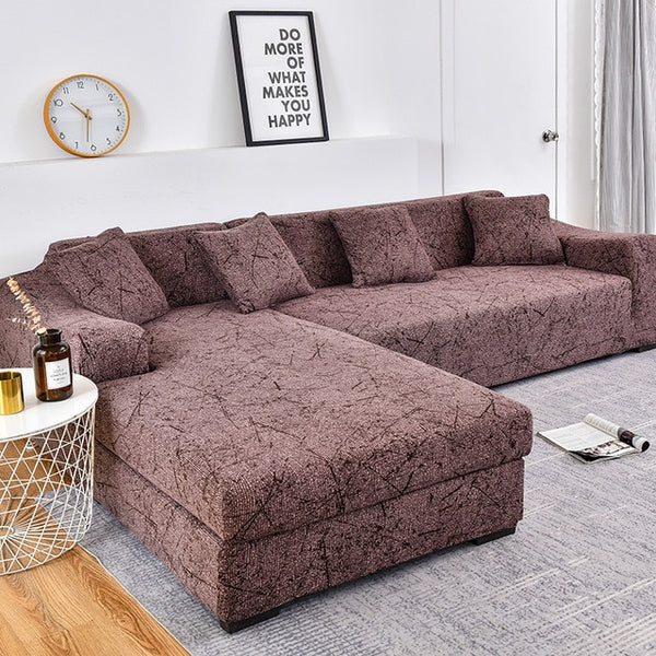 Copper Marble Sectional Sofa Couch Cover - shopcouchcovers.com