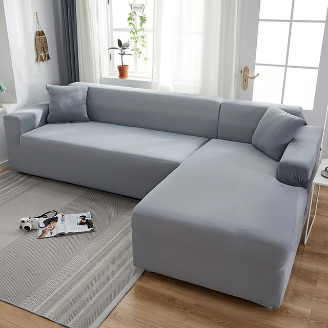 Lava Grey Sectional L-Shaped Couch Cover