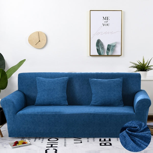 Brooklyn Blue Sofa Couch Cover Slipcover - shopcouchcovers.com