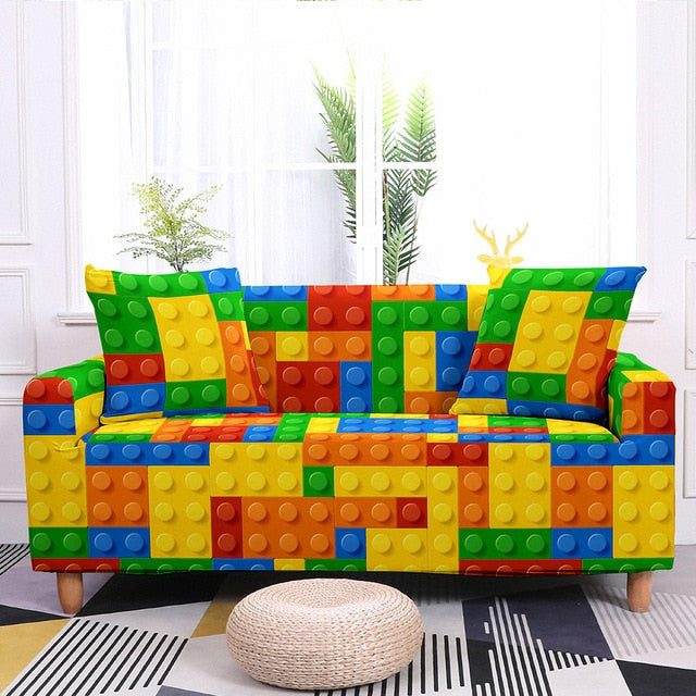 1pc Cloud Jacquard Sofa Seat Cushion Cover, Funny Polyester Stretchy Sofa  Cushion Cover For Home