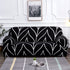 Black Leaf Sofa Couch Cover Slipcover - shopcouchcovers.com