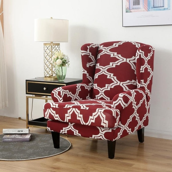 Wingback Chair Cover Slipcover - shopcouchcovers.com