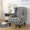 Laval Grey Wingback Chair Cover Slipcover - shopcouchcovers.com