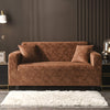 Bronze Floral Velvet Sofa Couch Cover - shopcouchcovers.com