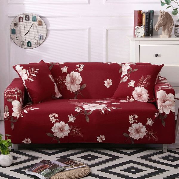 Ganika Floral Sofa Couch Cover - shopcouchcovers.com