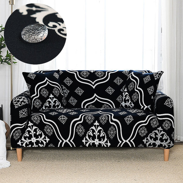 Laval Black Tribal Waterproof Couch Cover - shopcouchcovers.com