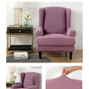 Kobi Jacquard Wingback Chair Cover Slipcover - shopcouchcovers.com