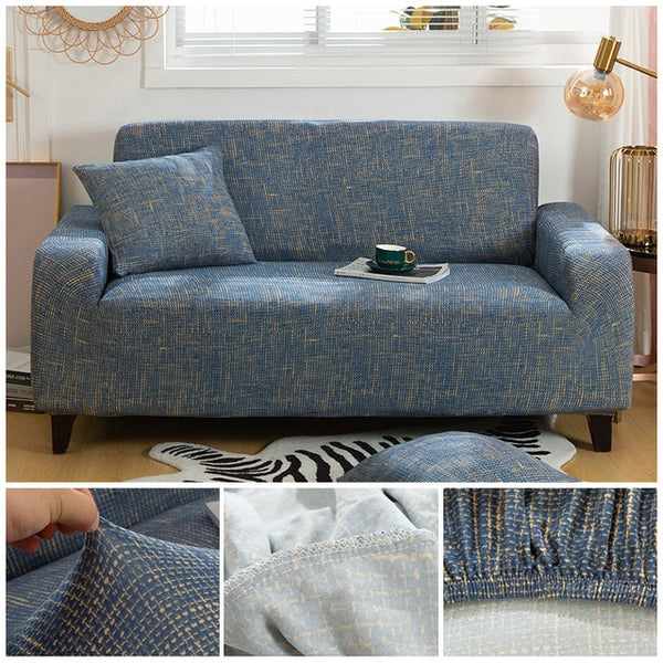 Turkish Blue Couch Cover Sofa Slipcover - shopcouchcovers.com