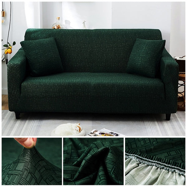 Boston Green Couch Cover Sofa Slipcover - shopcouchcovers.com