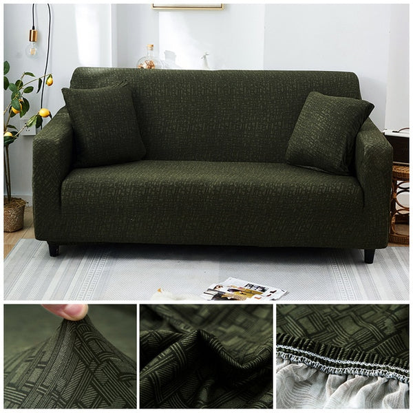Boston Olive Couch Cover Sofa Slipcover - shopcouchcovers.com