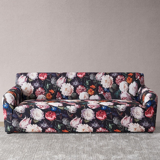 European Floral Couch Cover