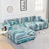 Blue Swirl Sectional L-shaped Couch Cover - shopcouchcovers.com