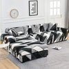Geometric Black Sectional L-shaped Couch Cover - shopcouchcovers.com