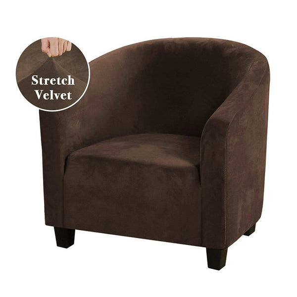 Luxury Velvet Club Tube Chair Cover - shopcouchcovers.com
