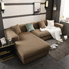 Broadway Mocha Sectional L-Shaped Couch Cover - shopcouchcovers.com