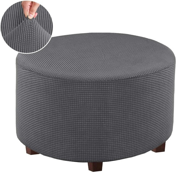 Round Ottoman Cover Slipcovers