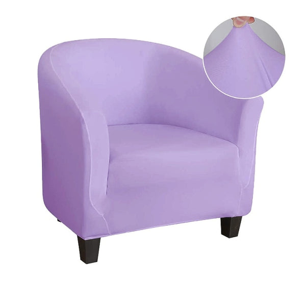 Solid Color Barrel Club Tube Chair Cover - shopcouchcovers.com