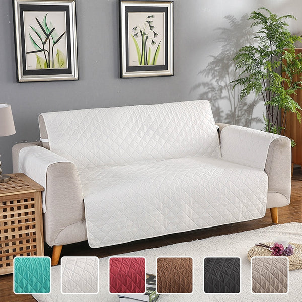 White Quilted Waterproof Furniture Cover - shopcouchcovers.com